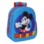 SAFTA MICKEY MOUSE MOCHILA - ASA DE MANO - PORTABOTELLAS LATERAL - 27X33X10CM - AZUL