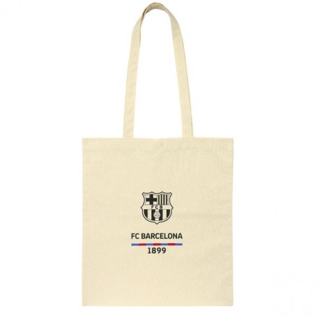 SAFTA F.C.BARCELONA TOTE BAG BOLSA DE TELA - 38X42CM - BLANCO
