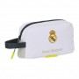 SAFTA REAL MADRID BOLSA ISOTERMICA PORTA ALIMENTOS DE 1.7L - ASA DE MANO - CIERRE DE CREMALLERA - 21.5X12X6.5CM - BLANCO Y NEGRO
