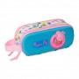 SAFTA PEPPA PIG ESTUCHE PORTATODO 3D DE 1L - 2 COMPARTIMENTOS - CIERRE DE CREMALLERA - ASA DE MANO - 21X8X6CM - BLANCO Y AZUL