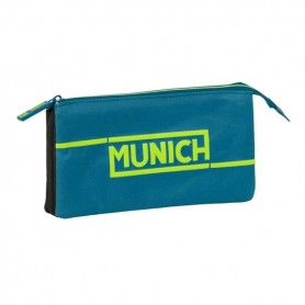 SAFTA MUNICH LAND PORTATODO - 3 COMPARTIMENTOS CON CREMALLERAS - BOLSILLO INTERIOR - 0.6L - 220X30X120MM - AZUL OSCURO