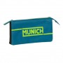 SAFTA MUNICH LAND PORTATODO - 3 COMPARTIMENTOS CON CREMALLERAS - BOLSILLO INTERIOR - 0.6L - 220X30X120MM - AZUL OSCURO