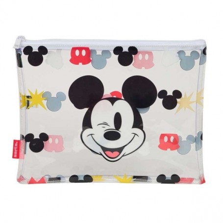 SAFTA MICKEY MOUSE BEACH BOLSA DE VERANO - CREMALLERA - 2L - LIGERA Y FACIL DE LLEVAR - IDEAL PARA PLAYA Y PISCINA - 300X230MM -