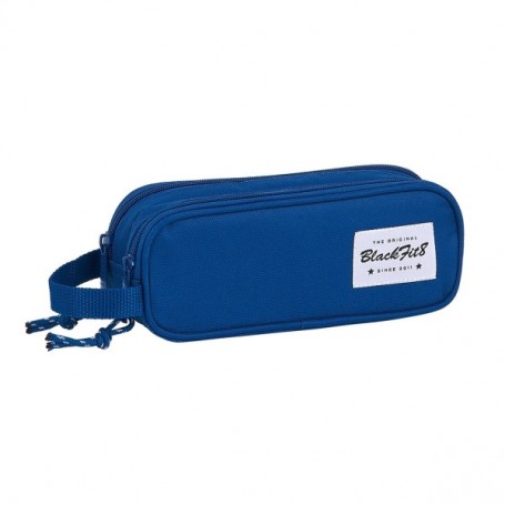 SAFTA BLACKFIT8 OXFORD PORTATODO - 2 COMPARTIMENTOS CON CREMALLERAS - ASA LATERAL - 1L - 210X60X80MM - AZUL OSCURO
