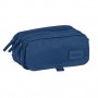 SAFTA BASIC PORTATODO - 3 COMPARTIMENTOS CON CREMALLERAS - BOLSILLO FRONTAL - CINTA ADAPTABLE - 1.72L - 215X80X100MM - AZUL MARI
