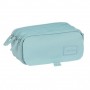 SAFTA BASIC PORTATODO - 3 COMPARTIMENTOS CON CREMALLERAS - BOLSILLO FRONTAL - CINTA ADAPTABLE - 1.72L - 215X80X100MM - TURQUESA
