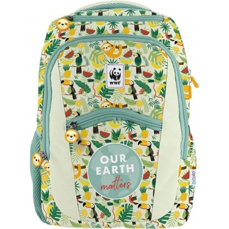 DOHE WWF TROPIC MOCHILA ESCOLAR - COMPARTIMENTO PRINCIPAL CON BOLSILLO ACOLCHADO - BOLSILLOS LATERALES PARA BEBIDAS - ESPALDA AC