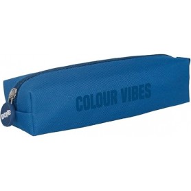 DOHE COLOUR VIBES PORTATODO CUADRADO - CIERRE CON CREMALLERA Y TIRADOR DE GOMA - AZUL