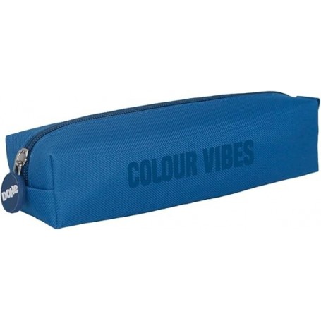 DOHE COLOUR VIBES PORTATODO CUADRADO - CIERRE CON CREMALLERA Y TIRADOR DE GOMA - AZUL