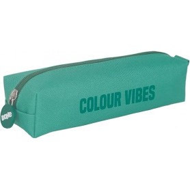 DOHE COLOUR VIBES PORTATODO CUADRADO - CIERRE CON CREMALLERA Y TIRADOR DE GOMA - VERDE