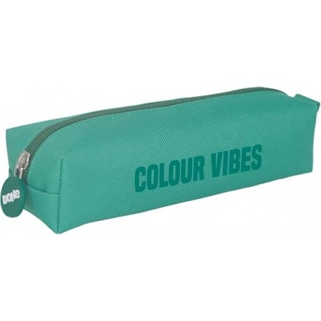 DOHE COLOUR VIBES PORTATODO CUADRADO - CIERRE CON CREMALLERA Y TIRADOR DE GOMA - VERDE