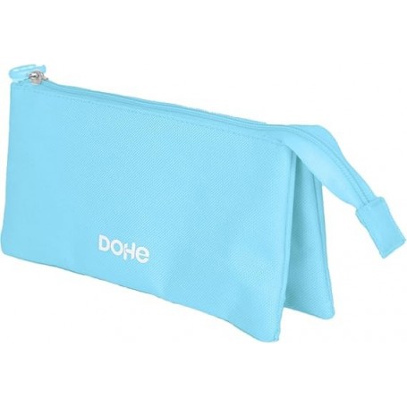 DOHE SERENITY PORTATODO TRIPLE - CIERRE DOBLE CON CREMALLERA Y TIRADOR DE GOMA - AZUL
