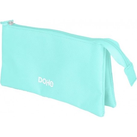DOHE SERENITY PORTATODO TRIPLE - CIERRE DOBLE CON CREMALLERA Y TIRADOR DE GOMA - VERDE
