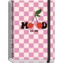DOHE CHERRY AGENDA ESCOLAR 25/26 ESPIRAL A5 - SEMANA VISTA - PAPEL 70G/M2 - 4 HOJAS DE PEGATINAS - CUBIERTA DE CARTON PLASTIFICA