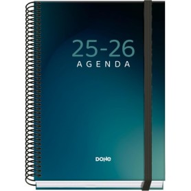 DOHE BOREAL AGENDA ESCOLAR 25/26 ESPIRAL A5 - SEMANA VISTA - PAPEL 70G/M2 - 4 HOJAS DE PEGATINAS - CUBIERTA DE CARTON PLASTIFICA