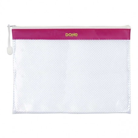 DOHE BOLSA CREMALLERA PVC - 32X24MM - IDEAL PARA DOCUMENTOS A4 - RESISTENTE Y DURADERA