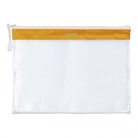 DOHE BOLSA CREMALLERA PVC - 32X24CM - IDEAL PARA DOCUMENTOS A4