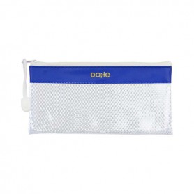 DOHE BOLSA APAISADA TAMAÑO 22X11CM - FABRICADA EN PVC - RESISTENTE AL AGUA - IDEAL PARA VIAJES - CIERRE DE CREMALLERA - BAND