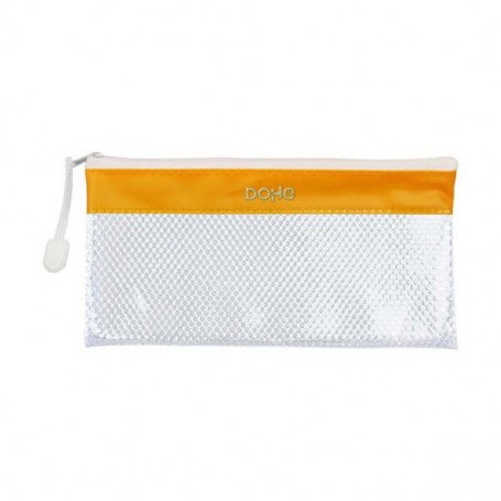 DOHE BOLSA APAISADA TAMAÑO 22X11CM - FABRICADA EN PVC - RESISTENTE AL AGUA - IDEAL PARA VIAJES - CIERRE DE CREMALLERA - BAND