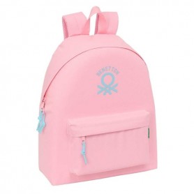 SAFTA BENETTON BASICS MOCHILA - BOLSILLO FRONTAL - HOMBRERAS ACOLCHADAS - DOBLE CREMALLERA PRINCIPAL - ASA SUPERIOR - 20.80L - 3