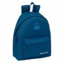 SAFTA BENETTON BASICS MARINO MOCHILA - BOLSILLO FRONTAL - HOMBRERAS ACOLCHADAS - DOBLE TIRADOR EN CREMALLERA - ASA SUPERIOR DE T