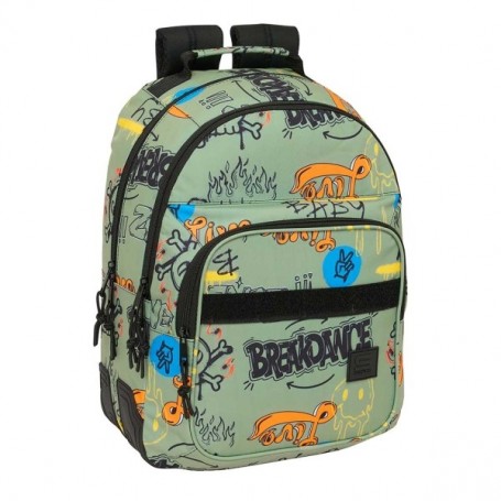 SAFTA GRAFFITI ZONE MOCHILA CON 2 COMPARTIMENTOS - ANTIROZADURAS - ADAPTABLE A CARRO - BOLSILLO FRONTAL - PORTABOTELLAS - TIRADO