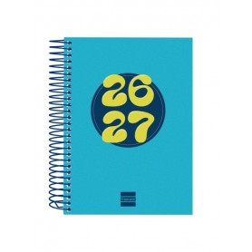 FINOCAM COOL AGENDA ESCOLAR 26/27 - 1 DIA POR PAGINA - FORMATO 8º - 120X164MM - TAPAS DE CARTON FORRADO - PAPEL DE 80G/M2 - ESP