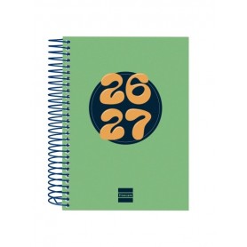 FINOCAM COOL AGENDA ESCOLAR 26/27 - 1 DIA POR PAGINA - FORMATO 8º - 120X164MM - TAPAS DE CARTON FORRADO - PAPEL DE 80G/M2 - ESP