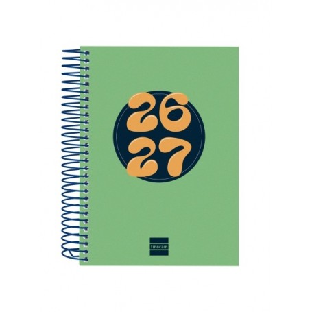 FINOCAM COOL AGENDA ESCOLAR 26/27 - 1 DIA POR PAGINA - FORMATO 8º - 120X164MM - TAPAS DE CARTON FORRADO - PAPEL DE 80G/M2 - ESP