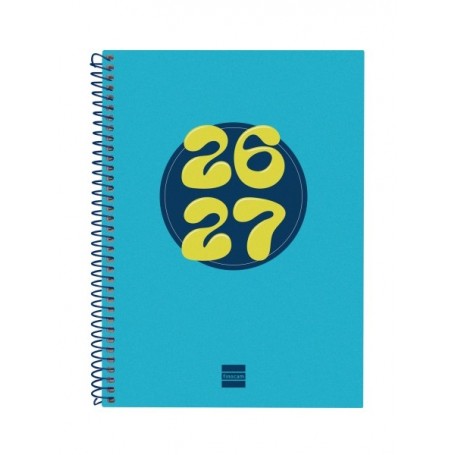 FINOCAM COOL AGENDA ESCOLAR 26/27 - SEMANA VISTA HORIZONTAL - FORMATO 4º - 155X212MM - TAPAS DE CARTON FORRADO - PAPEL DE 80G/M