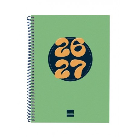 FINOCAM COOL AGENDA ESCOLAR 26/27 - SEMANA VISTA HORIZONTAL - FORMATO 4º - 155X212MM - TAPAS DE CARTON FORRADO - PAPEL DE 80G/M