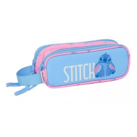 SAFTA STITCH BRIGHT PORTATODO - CREMALLERA - ASA LATERAL - 1L - 210X60X80MM - AZUL