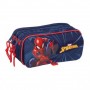 SAFTA SPIDER-MAN PORTATODO - 3 COMPARTIMENTOS CON CREMALLERAS - BOLSILLO FRONTAL - CINTA ADAPTABLE - 1.72L - 215X80X100MM - AZUL