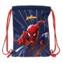 SAFTA SPIDER-MAN SACO PLANO - BOLSILLO CON CREMALLERA - CIERRE CON CORDONES - 3L - LIGERO Y COMPACTO - 260X10X340MM - AZUL MARIN