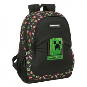SAFTA MINECRAFT MOCHILA ADAPTABLE A CARRO - PORTABOTELLAS - COMPARTIMENTOS GRANDES - TIRADOR DOBLE - HOMBRERAS ACOLCHADAS - ASA 