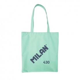 MILAN COLECCION 430 TOTE BAG BOLSA DE TELA - TAMAÑO  50X38X41CM - ASA LARGA 27CM - TEJIDO 'RIPSTOP' - VERDE