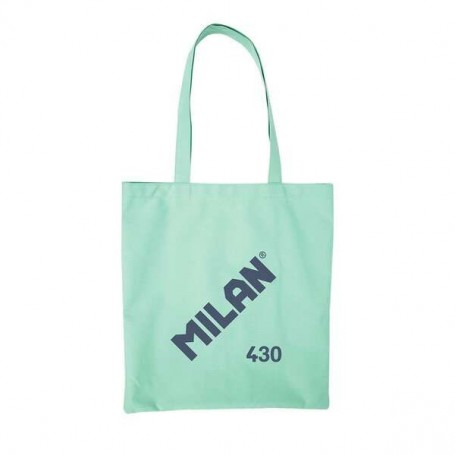 MILAN COLECCION 430 TOTE BAG BOLSA DE TELA - TAMAÑO  50X38X41CM - ASA LARGA 27CM - TEJIDO 'RIPSTOP' - VERDE