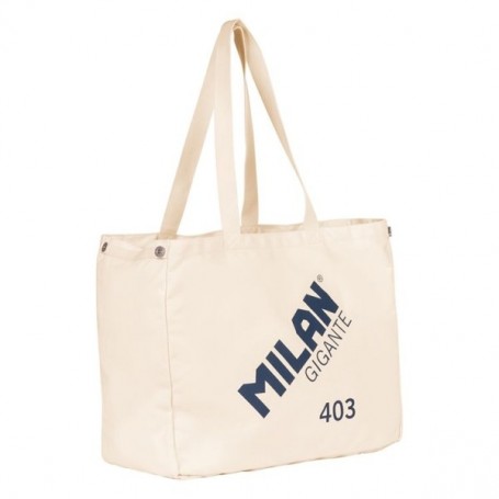 MILAN GIGANTE 403 SERIE 1918 TOTE BAG BOLSA DE TELA - TAMAÑO 51X40.5X21.5CM - CAPACIDAD 40L - BEIGE