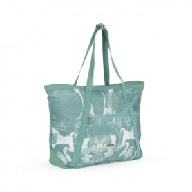MILAN COLECCION LAVA BOLSO SHOPPER 18.5L - GRAN CAPACIDAD - CIERRE DE CREMALLERA - TAMAÑO 52X36X3CM - VERDE