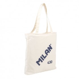 MILAN COLECCION 430 BOLSO SHOPPER 7.5L - TAMAÑO 38X36X6,5CM - ASA LARGA 27CM - TEJIDO 'RIPSTOP' - BEIGE