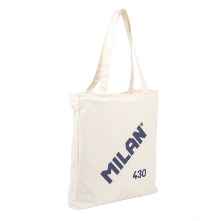 MILAN COLECCION 430 BOLSO SHOPPER 7.5L - TAMAÑO 38X36X6,5CM - ASA LARGA 27CM - TEJIDO 'RIPSTOP' - BEIGE