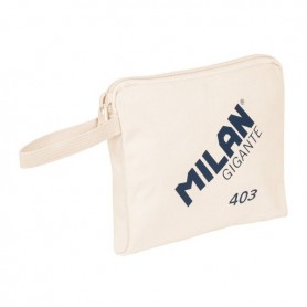 MILAN SERIE 1918 GIGANTE 403 BOLSA DE MANO - TAMAÑO 26,5X22X3CM - CIERRE DE CREMALLERA - 100% ALGODON - BEIGE