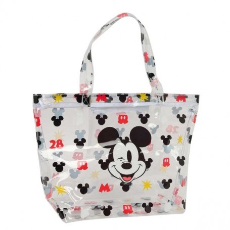 SAFTA MICKEY MOUSE BEACH BOLSO GRANDE - CREMALLERA - BOLSILLO INTERIOR - ASAS SUPERIORES - 31L - IDEAL PARA COMPRAS Y VIAJES - 5