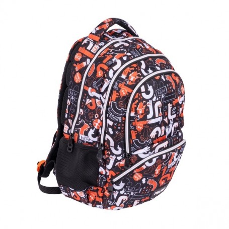 MILAN FINGERS MOCHILA ESCOLAR 25L - BOLSILLOS LATERALES DE MALLA - COMPARTIMENTO INTERIOR PARA PORTATIL - 4 CREMALLERAS - 46.5X3