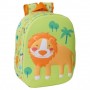 SAFTA LEON MOCHILA 3D - PORTABOTELLAS - HOMBRERAS ACOLCHADAS - ASA SUPERIOR - LIGERO Y DURADERO - VERDE CLARO