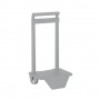 SAFTA CARRO PORTAMOCHILAS - SUJECION UNIVERSAL - MATERIAL RESISTENTE - RUEDAS DE PVC - 18X16X35CM - GRIS