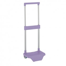 SAFTA CARRO PORTAMOCHILAS - SUJECION UNIVERSAL - MATERIAL RESISTENTE - MODELO PATENTADO - 26X10X34CM - VIOLETA