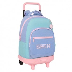 SAFTA MUNICH MELLOW MOCHILA CON CARRO - EXTRAIBLE - BOLSILLO FRONTAL - PORTABOTELLAS - TIRADOR DOBLE - HOMBRERAS ACOLCHADAS - TA