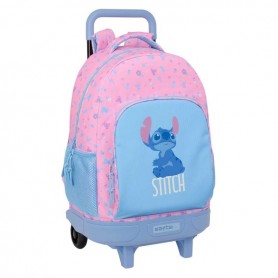 SAFTA STITCH BRIGHT MOCHILA CON CARRO - EXTRAIBLE - BOLSILLO FRONTAL - PORTABOTELLAS - HOMBRERAS ACOLCHADAS - ASA ACOLCHADA - TA