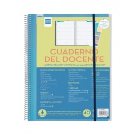 FINOCAM ORGANIZACION AGENDA SIN FECHAR PARA DOCENTES - SEMANA VISTA - 230X310MM - TAPAS DE POLIPROPILENO - PAPEL DE 80G/M2 - ESP